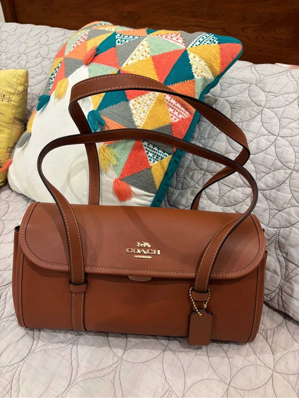 NWOT Coach Bridget Brown Shoulder Bag with Gold Hardware